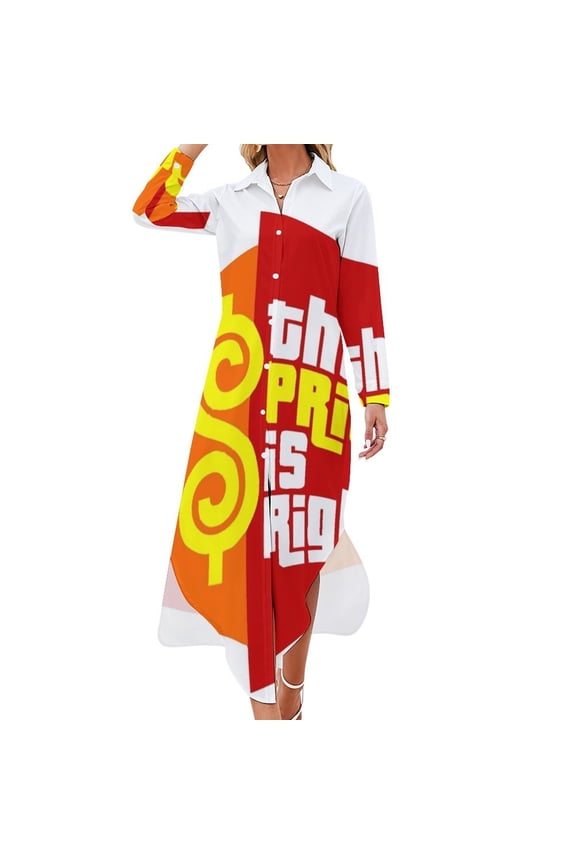 The Price Is Right Essential Long Sleeved Shirt Dress women clothes chic and elegant evening dress dresses for womens