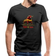 The Pride Of Spain Flag Design Men's V-Neck T-Shirt