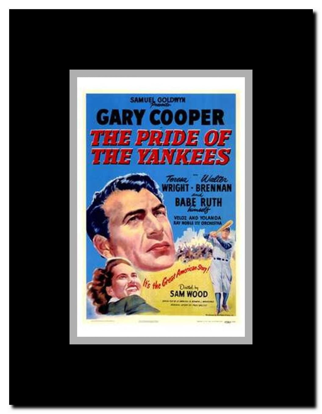 The Pride of the Yankees Framed Movie Poster