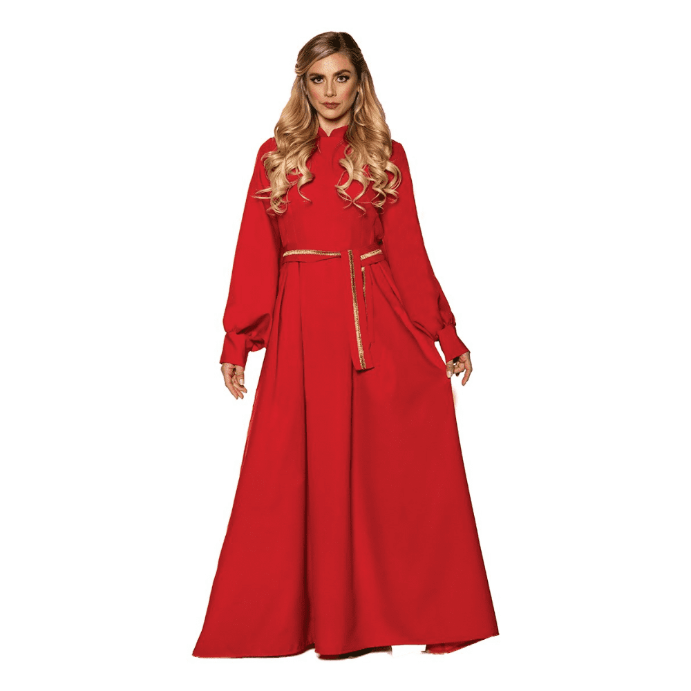 open lace back dress Vikidoky The Princess Bride Buttercup Red Dress Cosplay Costume – VikiDoky main image 1