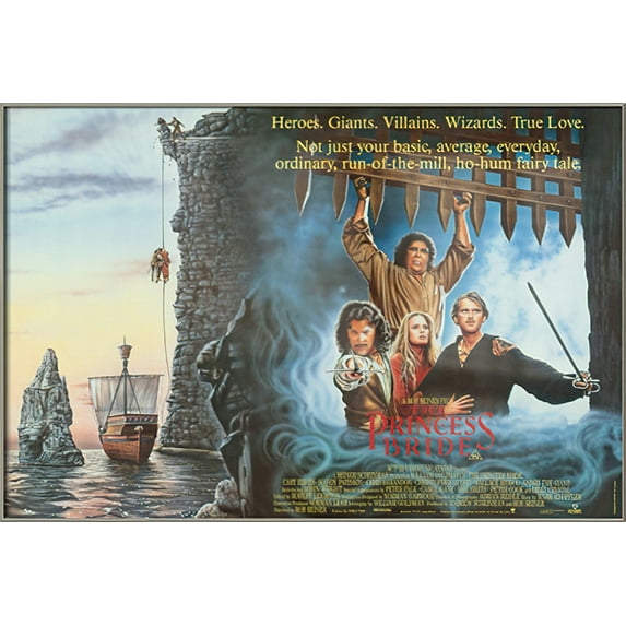 The Princess Bride - Framed Movie Poster (Regular Style) (Size: 36" X 24") (Brushed Champagne Aluminum Frame)