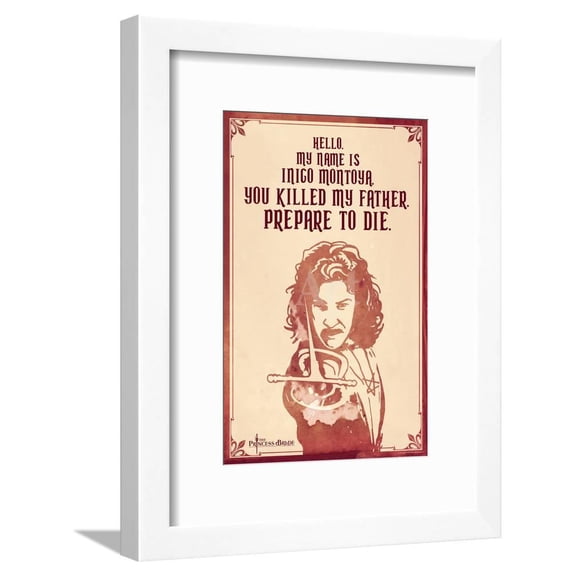 The Princess Bride  Hello My Name Is Inigo Montoya, Framed Art Print Wall Art Sold by Art.Com
