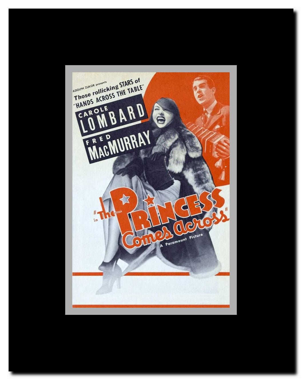 The Princess Comes Across Framed Movie Poster