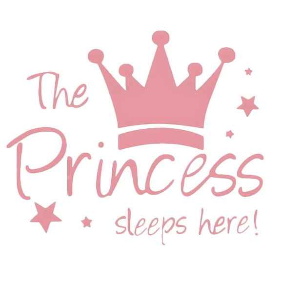 The Princess Sleep Here Wall Sticker DIY Removable Peel and Stick Wall Decal