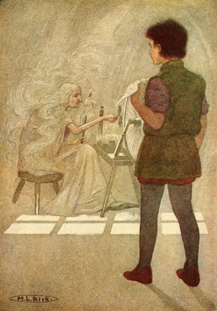The Princess & the Curdie 1908 Spinning lady Canvas Art - Maria Kirk (18 x 24)