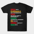 thumbnail image 1 of The Principles of Kwanzaa Holiday Celebration Design, H24912 T-Shirt, for Men and Women, Up to Size 5XL, 1 of 2