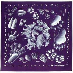 Printed Image Animal Tracks Bandanna-Purple (1st ASIN)