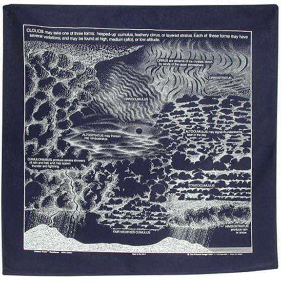 The Printed Image 104109 Clouds Bandana