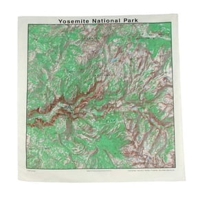 Printed Image Yosemite NP Topo Bandanna (2nd)