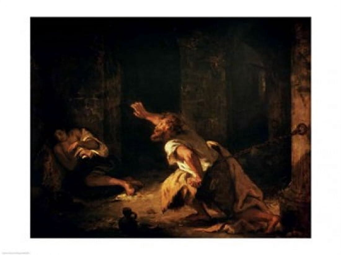 The Prisoner of Chillon 1834 Canvas Art - Eugene Delacroix (24 x 18)