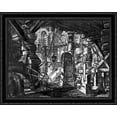 thumbnail image 1 of The Prisons (plate VI) 36x28 Large Black Ornate Wood Framed Canvas Art by Giovanni Battista Piranesi, 1 of 2