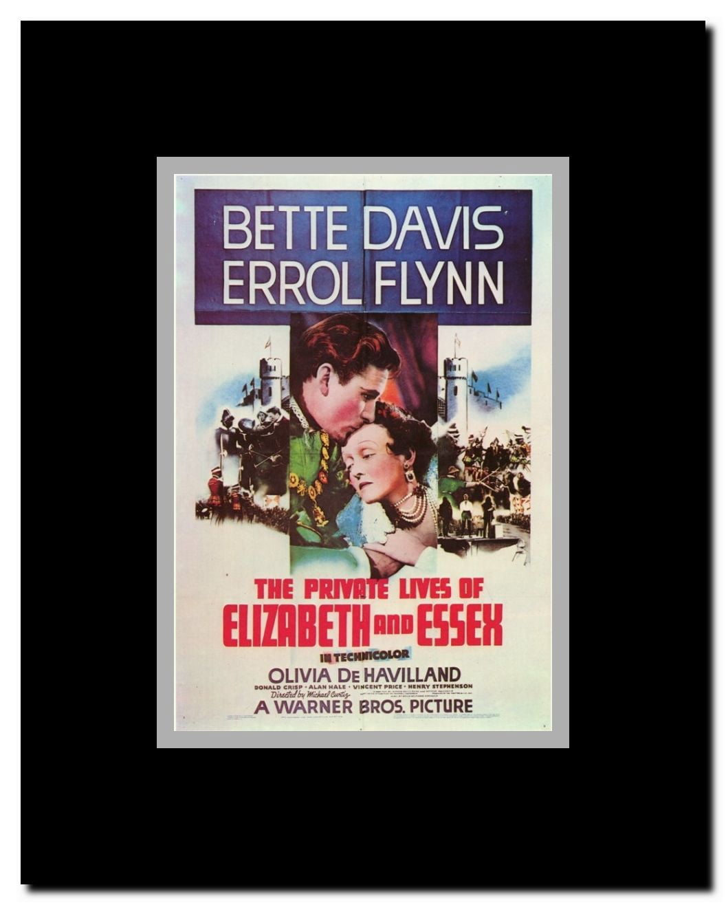The Private Lives of Elizabeth & Essex Framed Movie Poster