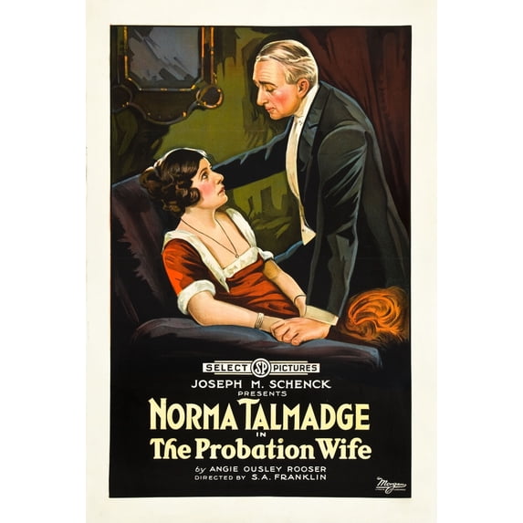 The Probation Wife Left: Norma Talmadge On Poster Art 1919 Movie Poster Masterprint (11 x 17)