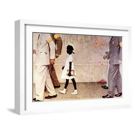 The Problem We All Live With (or Walking to School--Schoolgirl with U.S. Marshals), Framed Art Print Wall Art by Norman Rockwell Sold by Art.Com