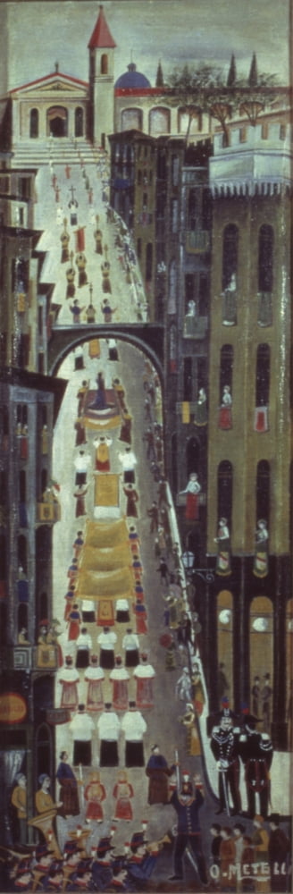 The Procession Comes Back Canvas Art - (24 x 36)
