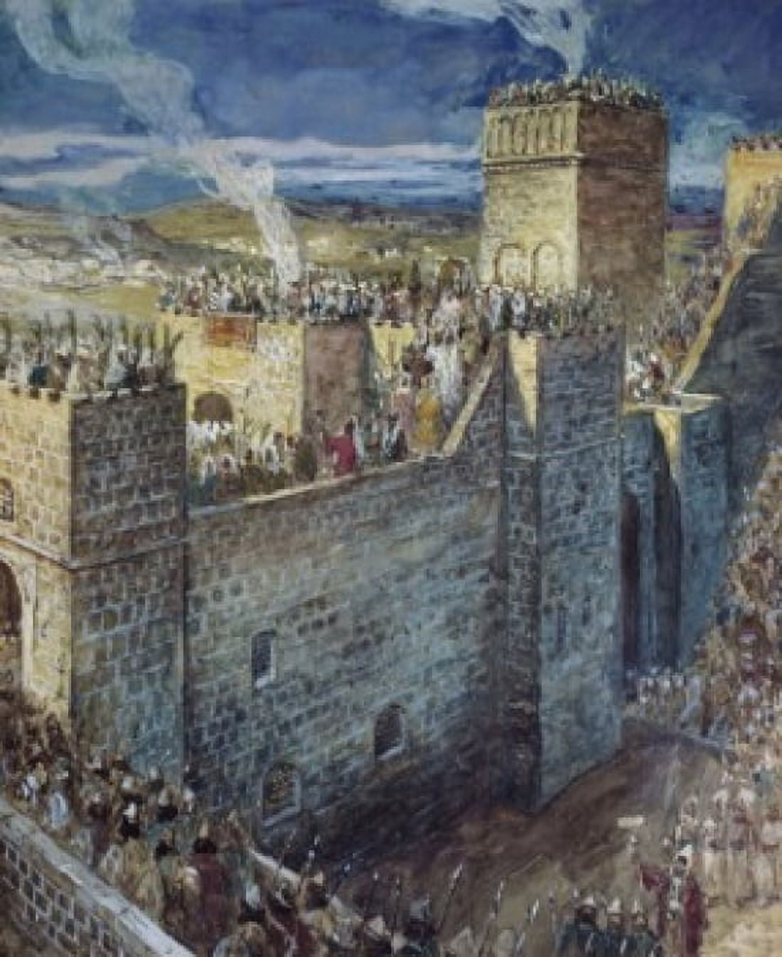 The Procession on the Walls of Jerusalem James Tissot (1836-1902French) Jewish Museum New York Canvas Art - James Tissot (18 x 24)