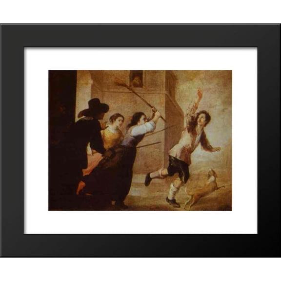 The Prodigal Son Driven Out 20x24 Framed Art Print by Murillo, Bartolome