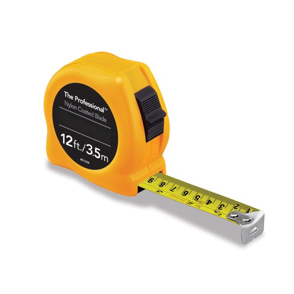 The Professional 12-Foot Inch/Metric Scale Power Tape, Yellow