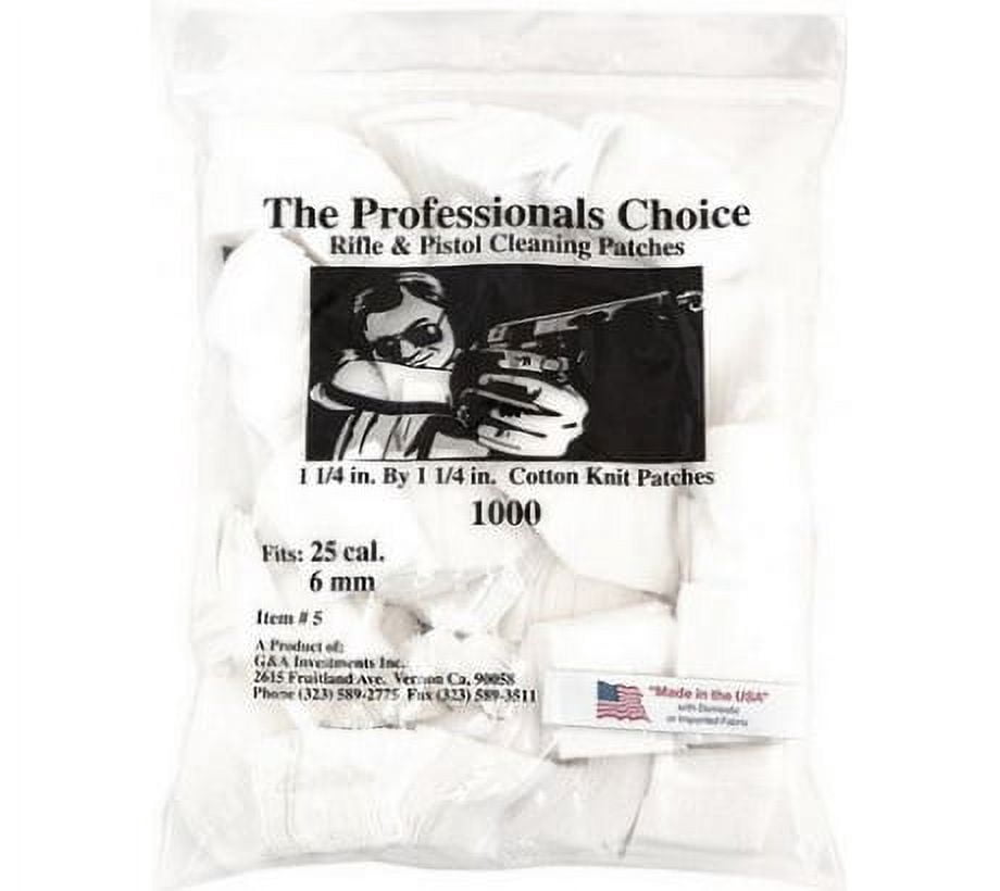 The Professionals Choice 100% Cotton Knit White Square Patches 1.2x1.2, Large,