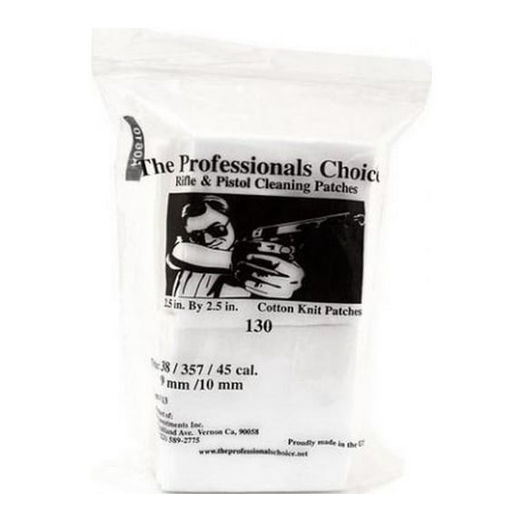 The Professionals Choice 100% Cotton Knit White Square Patches 2.5x2.5, Small, 3