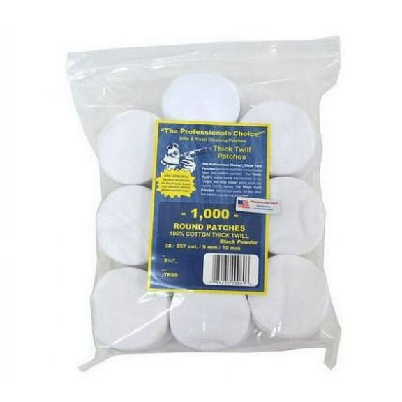 The Professionals Choice 100% Cotton Twill White Round Patches 2.75in, Large, 38