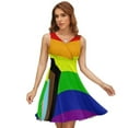 thumbnail image 1 of The Progress Pride Flag All The Colours of The Rainbow Dress Summer Street Style Dresses Female Sleeveless Printed Sundress, 1 of 7