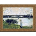 thumbnail image 1 of The Promenade near the Bridge of Argenteuil 24x20 Gold Ornate Wood Framed Canvas Art by Monet, Claude, 1 of 2