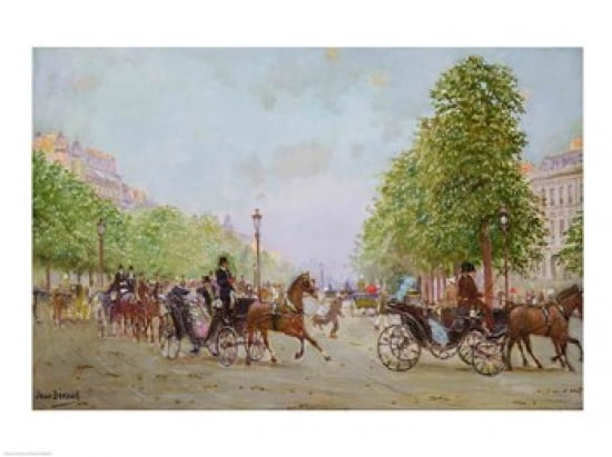 The Promenade on the Champs-Elysees Canvas Art - Jean Beraud (24 x 18)