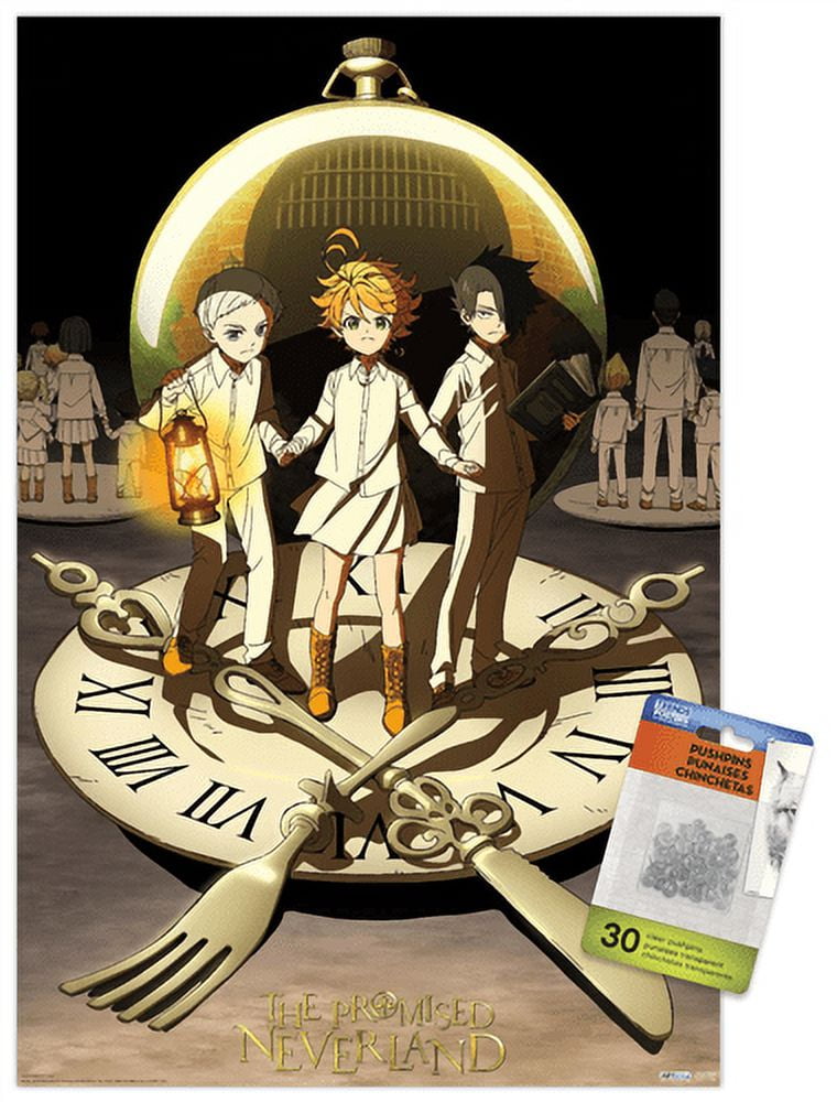 The Promised Neverland - Group Wall Poster with Pushpins, 14.725" x 22.375"