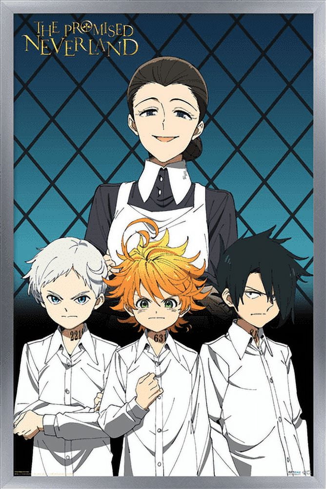 The Promised Neverland - Mom & Orphans Wall Poster, 22.375" x 34", Framed