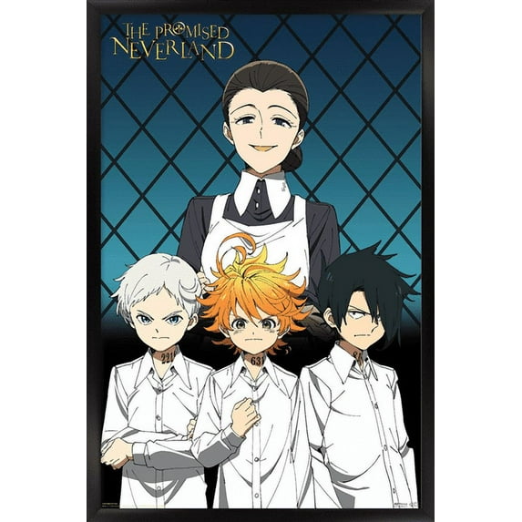 The Promised Neverland - Mom & Orphans Wall Poster, 22.375" x 34", Framed