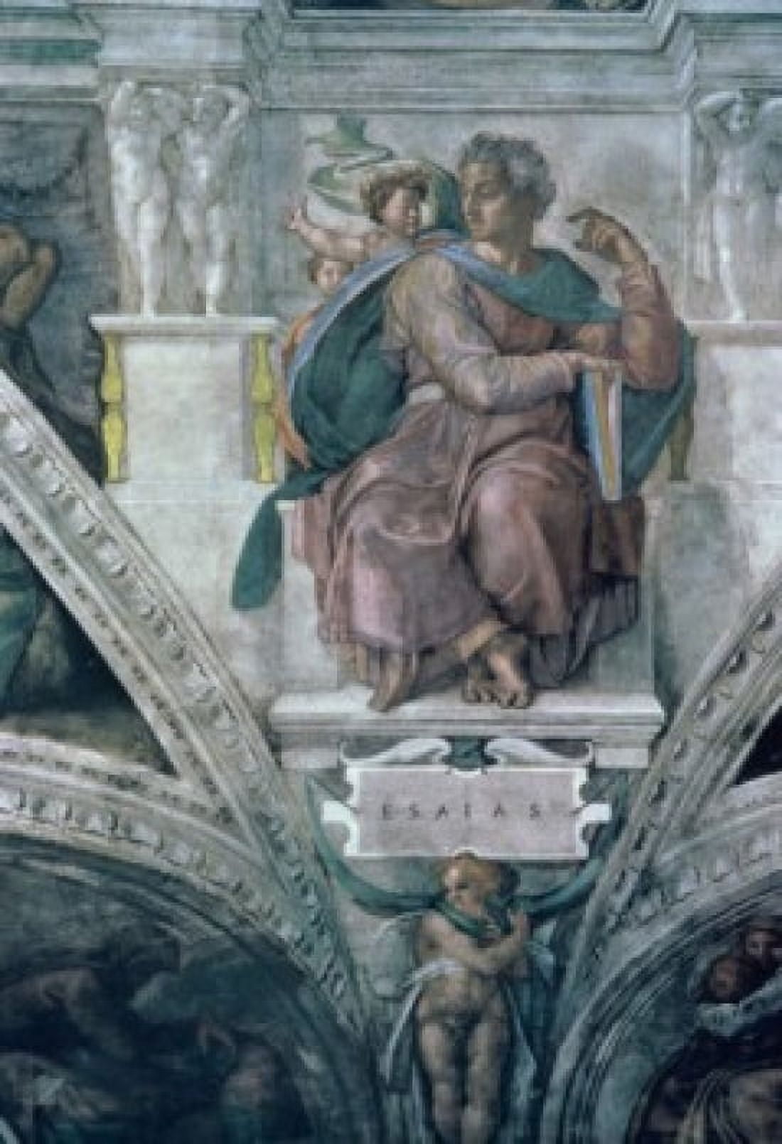 The Prophet Isaiah Michelangelo Buonarroti (1475-1564Italian) Fresco Sistine Chapel Vatican Canvas Art - Michelangelo Buonarroti (18 x 24)