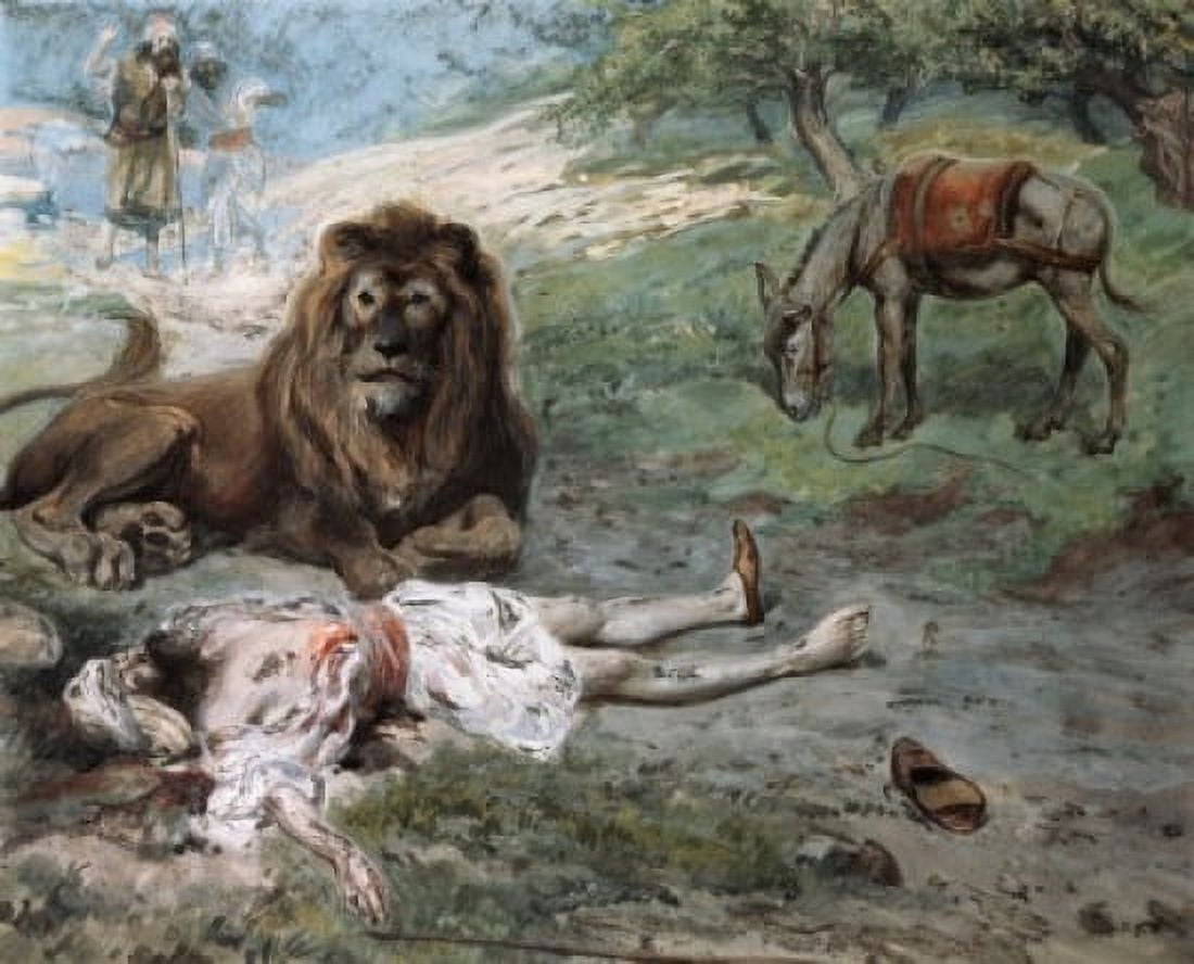 The Prophet Slain by the Lion James Tissot (1836-1902 French) Jewish Museum New York Canvas Art - James Tissot (18 x 24)