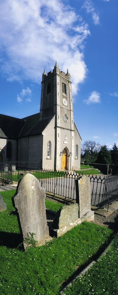 The Protestant Church Delgany Co Wicklow Ireland Canvas Art - The Irish Image Collection Design Pics (18 x 44)