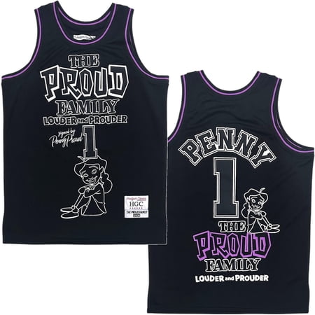 The Proud Family Men's Headgear Classics Penny Embroidered Basketball Jersey (X-Large, Black)