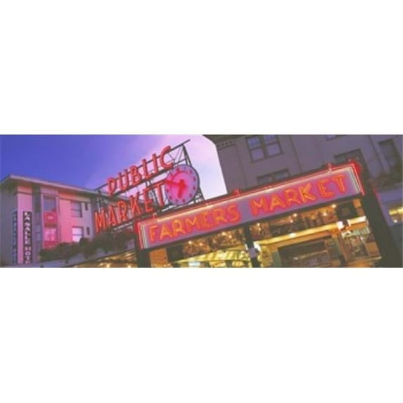The Public Market Seattle WA USA Poster Print by - 36 x 12