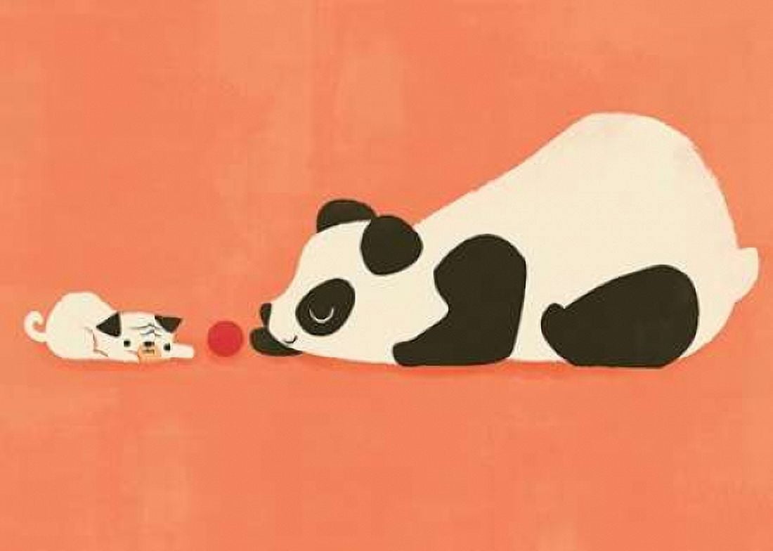 The Pug and The Panda Canvas Art - Jay Fleck (18 x 24)