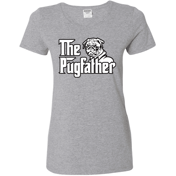 The Pugfather Animal Lover Womens Graphic T-Shirt