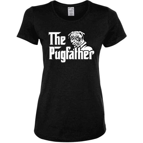 The Pugfather Animal Lover Womens Graphic T-Shirt