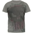 thumbnail image 1 of The Punisher - Distressed Bloody Skull All Over Soft T-Shirt - Small, 1 of 1
