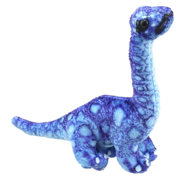 The Puppet Company - Dinosaur Finger Puppets - Brontosaurus (Blue)
