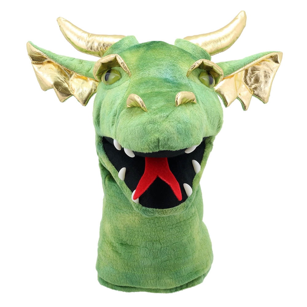 The Puppet Company - Large Dragon Heads - Dragon (Green) Hand Puppet