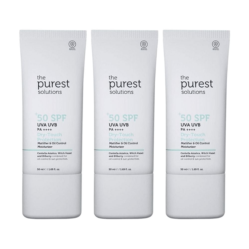 The Purest Solutions Matte Finish Sunscreen for Oily Skin 50 spf 50ml 3 Pack