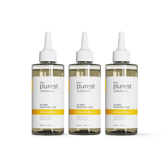 The Purest Solutions Oil Control Toner BHA Salicylic Acid 200 ml 3 Pack