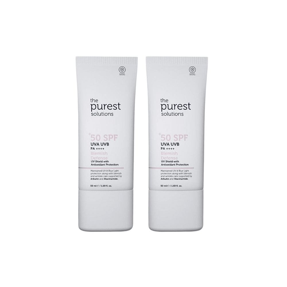 The Purest Sunscreen for Blemished Skin Spf50+ 50ml 2 Pack