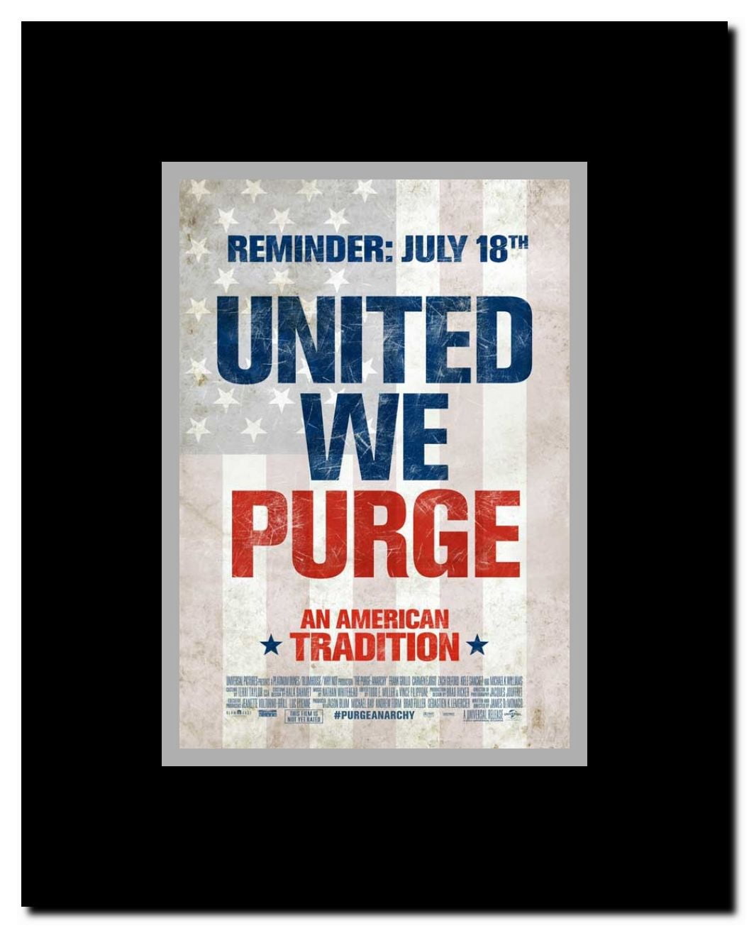 The Purge: Anarchy Framed Movie Poster