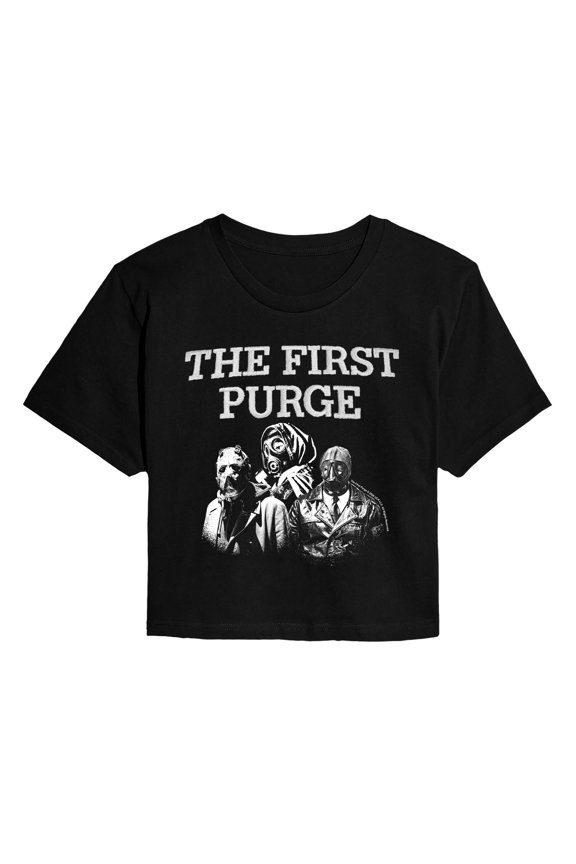 - First Purge Collage Cropped Graphic T-Shirt
