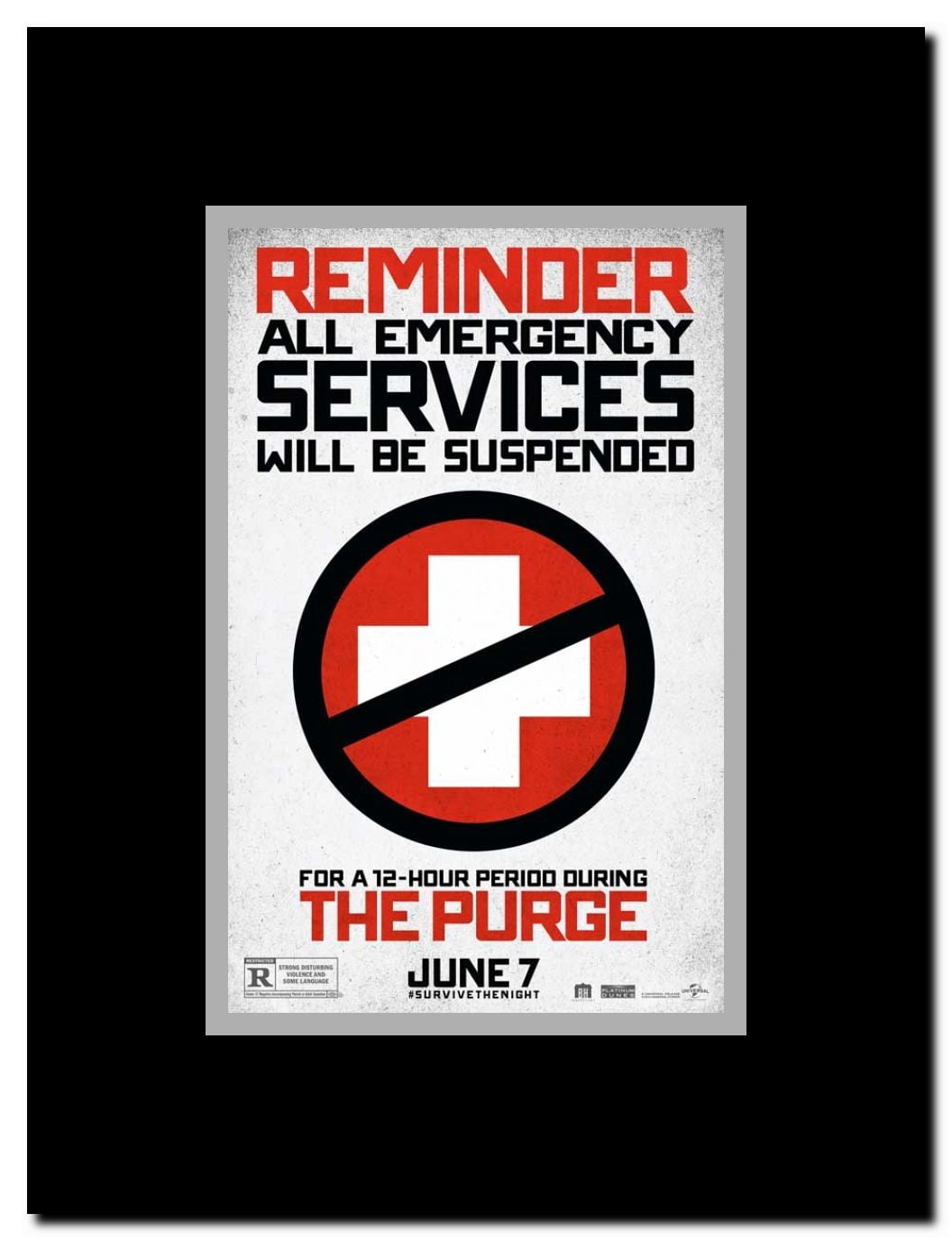 The Purge Framed Movie Poster