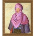 thumbnail image 1 of The Purple Shawl 28x34 Large Gold Ornate Wood Framed Canvas Art by Lilla Cabot Perry, 1 of 2