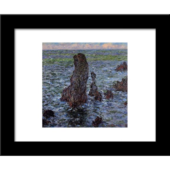 The Pyramids at Port-Coton 20x24 Framed Art Print by Monet, Claude